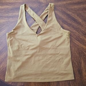 Girlfriend Collective Tan Crop Top